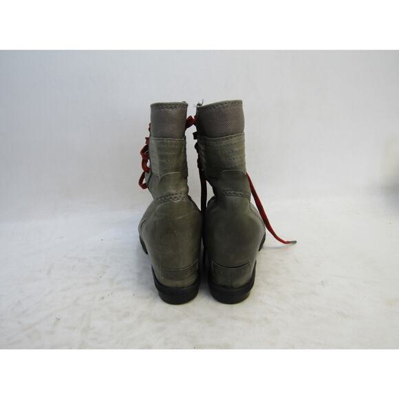 Sorel Womens Sz 7.5 Brown Leather Lace Up Wedge Comfort Ankle Fashion Boots - Picture 7 of 11